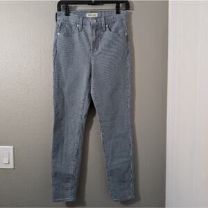Madewell 9" Mid-Rise Skinny Jeans in Piper Stripe